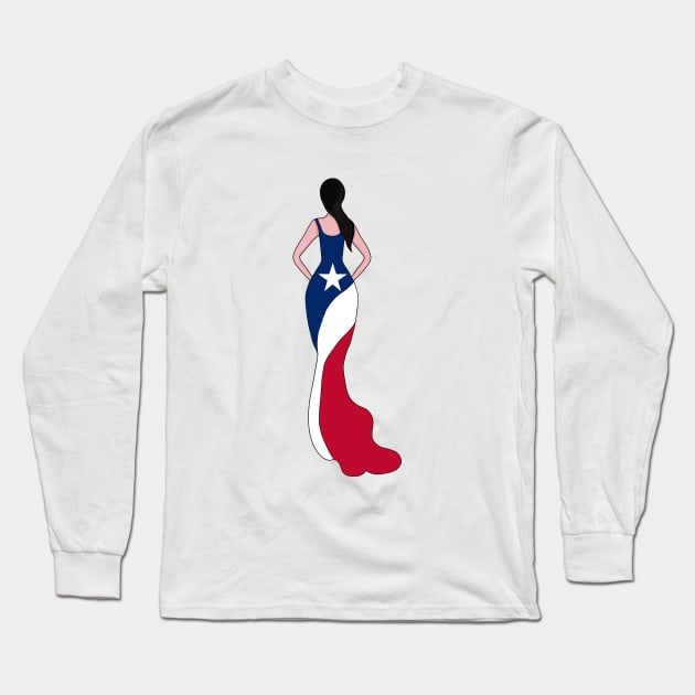 Puerto Rico Woman Long Sleeve T-Shirt by DiegoCarvalho